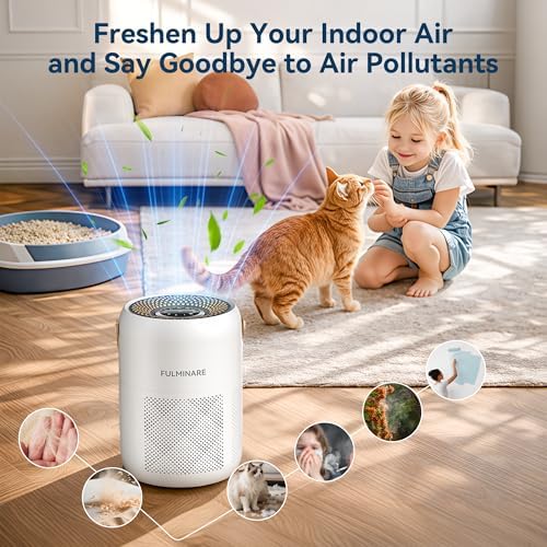FULMINARE Air Purifiers for Home Bedroom Up to 680 Ft² （White) - Image 4