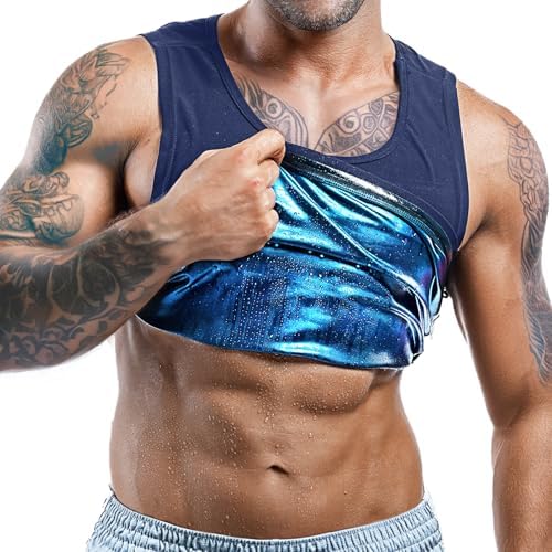 Men’s Sweat Vest - Boost Weight Loss with Increased Sweating & Compression Technology Sauna Vest for Men (XS-7XL) by Sweatspark