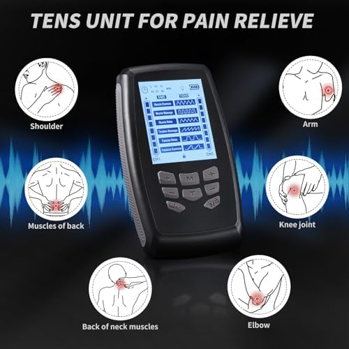 TENS Unit Muscle Stimulator for Pain Relief, Dual Channel EMS Massager Device with LCD Display, Meridian Pulse Massage Patch for Home Use Full Body Cervical Spine Lumbar Shoulder Muscle - Image 4
