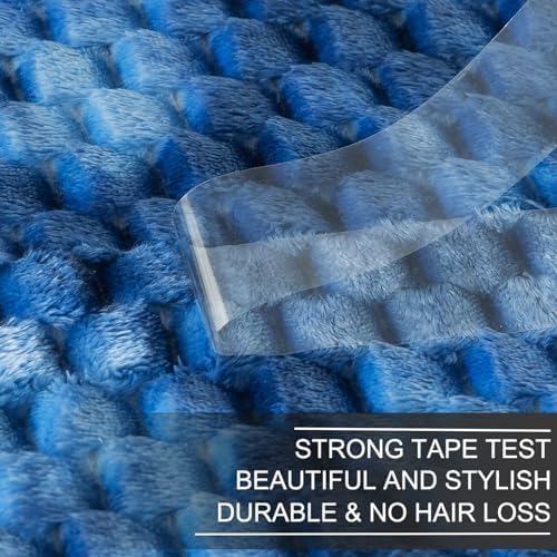 Richave Fleece Throw Blanket,Premium Lightweight Anti-Static 50x60 Inches Travel Size 3D Clouds Stylish Jacquard Throw Blanket for Couch, Cozy, Warm and Lightweight for Winter, Tie-dye Stone Blue - Image 3