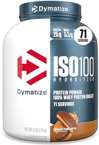 Dymatize ISO100 Protein Powder, 100% Whey Isolate, Chocolate Peanut Butter by DymatizeNutrition