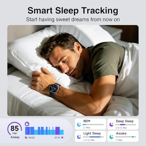 Fitpolo Smart Watch for Men Android & iPhone (2 Bands Jet Black) - Image 6