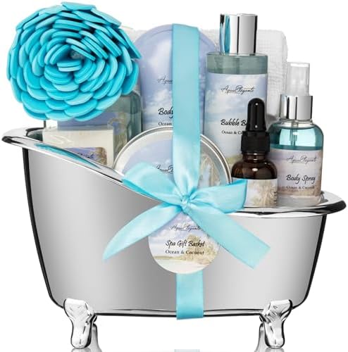 Aqua Elegante Spa Gift Basket For Women - Ocean Breeze & Coconut by AquaElegante
