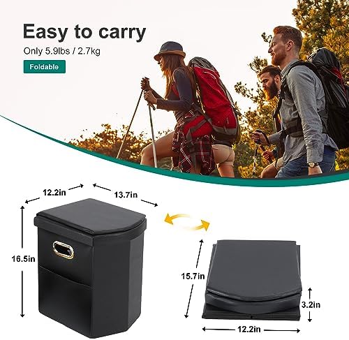 Ann Katy Upgrade XL Portable Toilet for Adults, Extra Large Camping Toilets - Image 3