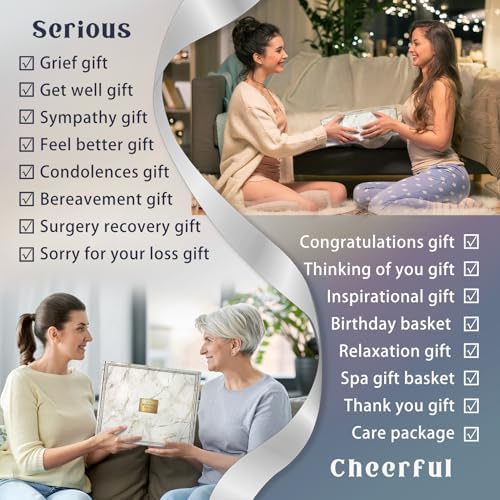 AHAGIFTREE Gift Baskets for Women,11PC Care Package,Think of You, Surgery Recovery Gifts for Women,Get Well Soon After Surgery,Birthday Gifts,Thank You,Sympathy Gift Baskets - Image 3