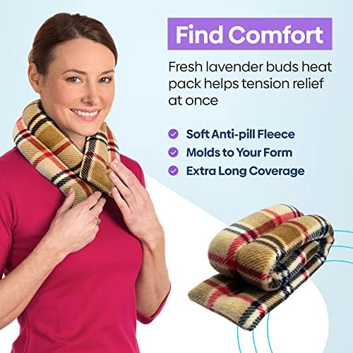 SunnyBay Lavender Heating Pad, Neck and Shoulder Wrap, 26x5 inch - Image 4
