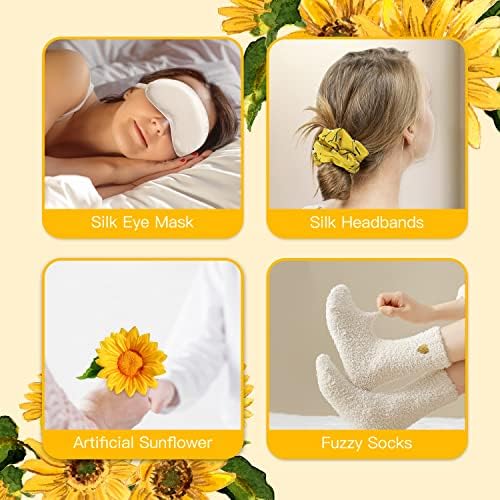 Birthday Gifts for Women, Sending Sunshine Christmas Gifts, Get Well Soon Gifts Basket Care Package Unique Spa Gifts Box with Wine Glasses for Thinking of You Her Sister Best Friend - Image 6