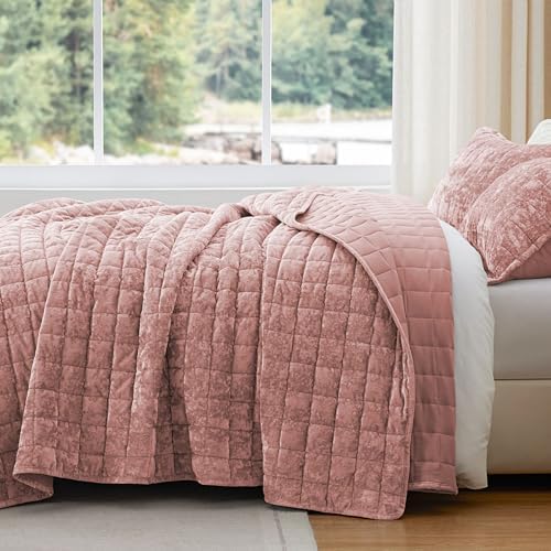 BEDELITE Velvet Quilt Set King Size, Luxury Velvet Comforter Bedding - Image 5