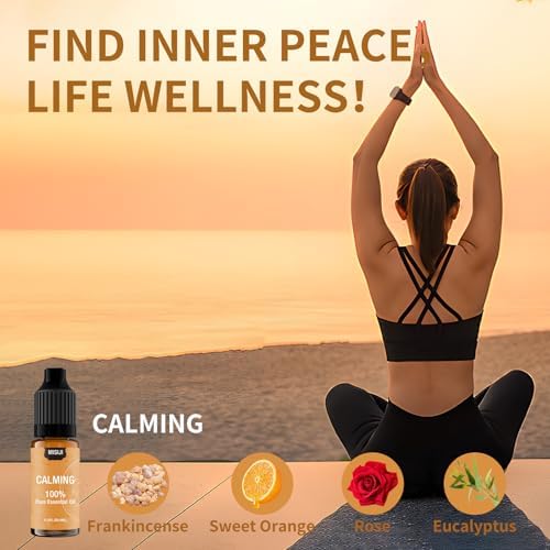 Essential Oil Blends, Essential Oils Set for Diffusers for Home, Well-Being Kit- Spearmint Tea, Calming, Dreams, Relaxing, Mood, Fresh Air Aromatherapy Oils for Humidifiers, Skin, 6x10ml - Image 4