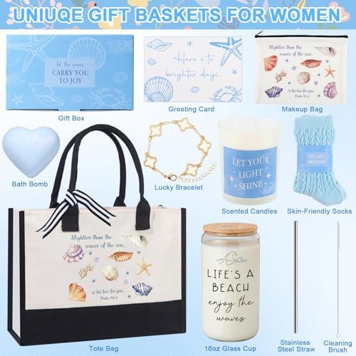 Blue Birthday Gifts for Women Teen Girls, Ocean Beach Themed Spa Gifts - Image 2
