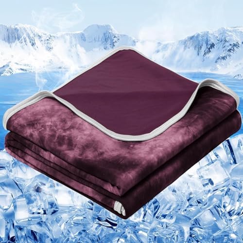 inhand Cooling Blanket Full Size for Hot Sleepers (80"x90", Purple) by inhand