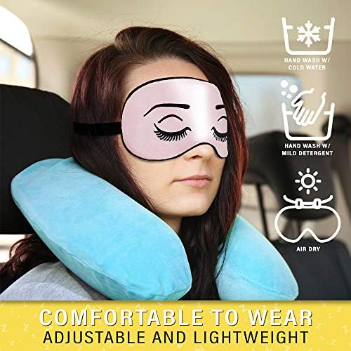 Silk Sleep Eye Mask for Men Women, Comfortable Super Soft Eye Mask with Adjustable Strap, 100% Pure Silk, Works with Every Nap Position, Ultimate Sleeping Aid Blindfold, Blocks Light, Jersey Slumber - Image 4