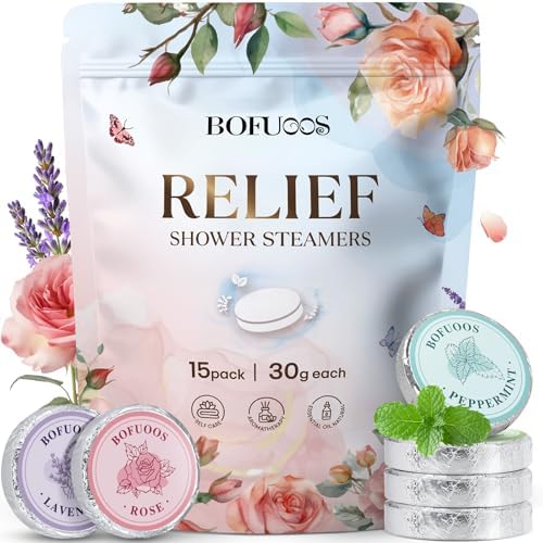 Shower Steamers Aromatherapy, Natural Essential Oils for Self Care by BofuoosBathSpa