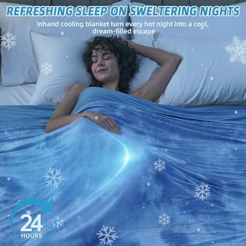 inhand Cooling Blanket Twin XL(60"x90",Blue) College Dorm Essentials - Image 5