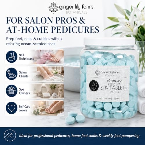 Ginger Lily Farms Botanicals Pedicure Spa Tablets, 600-Ct, Ocean - Image 3