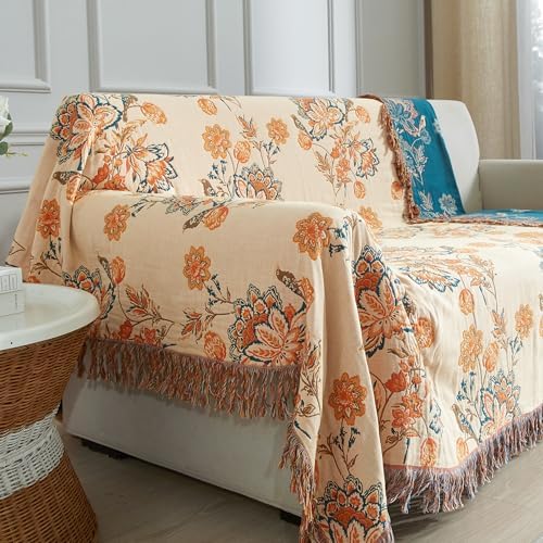Boho Throw Blanket for Bed 90”x98”, 100% Cotton Blanket for Couch Sofa - Image 5