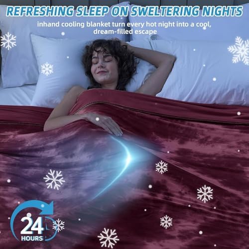 inhand Cooling Blanket King Size for Hot Sleepers (90"x108", Purple) - Image 7