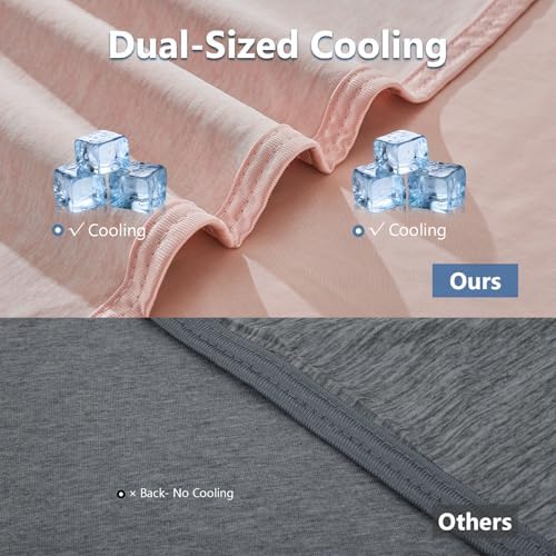 CHOSHOME Cooling Blanket for Hot Sleepers - Summer Blanket Thin Soft Lightweight Breathable Double Side Enhanced Cooling for Hot Flashes, Night Sweats, Bed, Couch (Pink, 96 x 102 inches) - Image 2