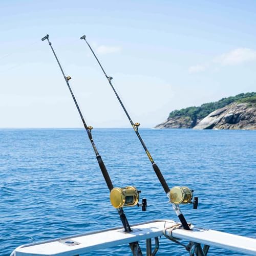 Deep Sea Fishing Rod, Heavy Duty Bent Butt Trolling Rod with Roller Guides,Conventional Fishing Rod - Image 6