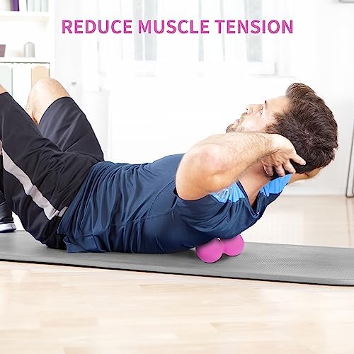 5BILLION Peanut Massage Ball - Double Lacrosse Massage Ball & Mobility Ball for Physical Therapy, Deep Tissue Massage Tool for Myofascial Release, Muscle Relaxer, Pink - Image 6