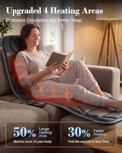 CuPiLo Full Body Massage Mat with Heat, 2026 Upgraded 66.5" Massage Pad - Image 3