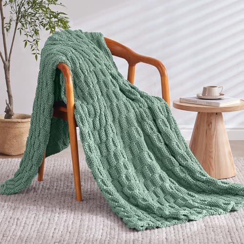 Knitted Weighted Blanket for Adult, No Beads Heavy Blanket 50"x60" 10lbs - Image 2