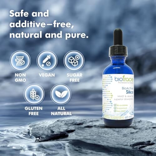 BioTrace BioActive Silica Drops | Liquid Mineral Concentrate for Healthy Hair, Skin, Nails and Collagen Production | Helps Manage Calcium, Joint and Bone Function | 2.02 Fl Oz (60mL) - Image 5