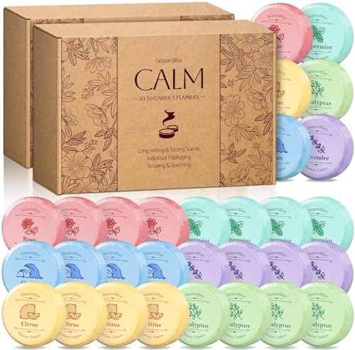SeasonBliss Shower Steamers 60 PCS with 6 Scents, Shower Bombs for Women by Unknown