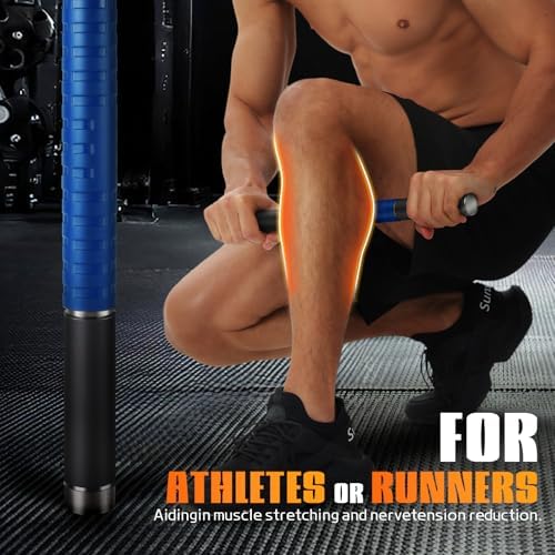 Muscle Roller Stick,17" Massage Roller for Muscle Deep Tissue Massage Blue - Image 2