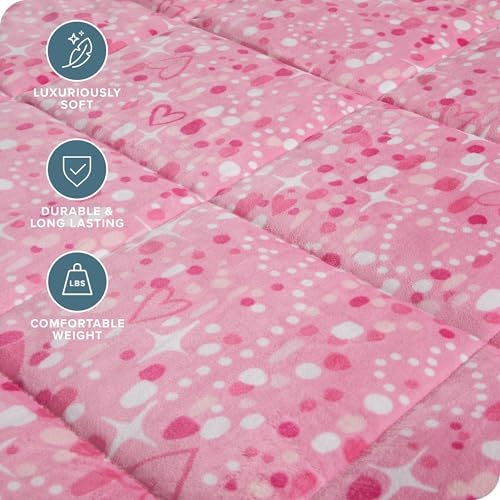 Bare Home Minky Fleece Weighted Blanket (Princess, 40"x60" 7lbs) - Image 3