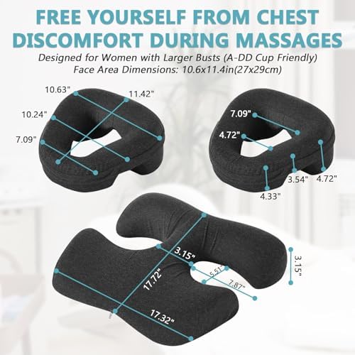 Face Down Massage Pillow for Sleeping, Non-Slip Bottom - Image 3