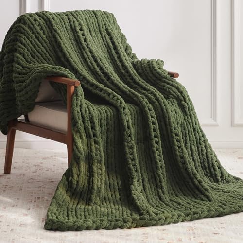 Negwoo Chunky Knit Throw Blanket, Knitted Throw Chenille Yarn, 60"*80" - Image 2