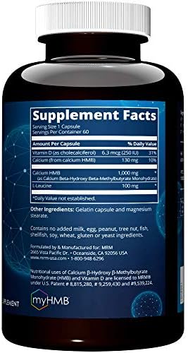 MRM Nutrition HMB 1000 - for Women & Men, Gluten Free - 60 Servings - Image 3