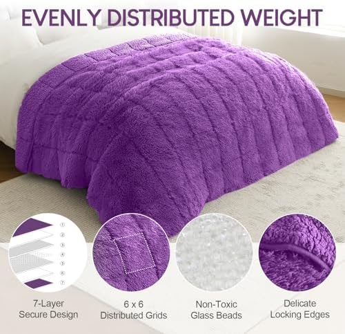 Cottonblue Weighted Blanket 15lbs Queen Size 60x80 inches Soft Sherpa Plush - Image 5