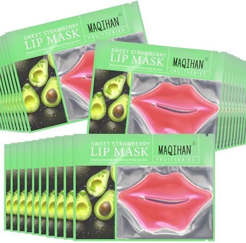 30PCS Moisturizing Lip Mask - Lip Patches for Spa Daily Labial Masks Skincare Hydrating to Reduce Wrinkles Dryness Anti-wrinkle Lightens, Avocado by MaqiIhanCustomOfficial