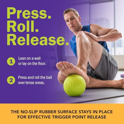GoFit 5 Inch Massage Ball - Muscle Pain Management, Green - Image 3