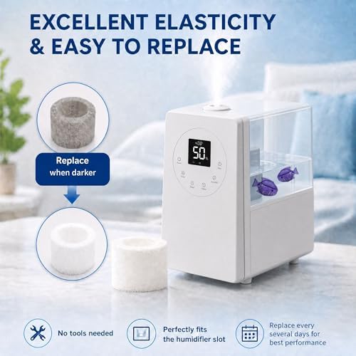 Top-Fill Humidifier Replacement Filter Compatible with Levoit Dual150 Dual200S Classic160 Classic300(S) LV600S LV600HH OasisMist450S OasisMist600S Superior 6000S - 30 Filters and 2 Clean Fish - Image 5