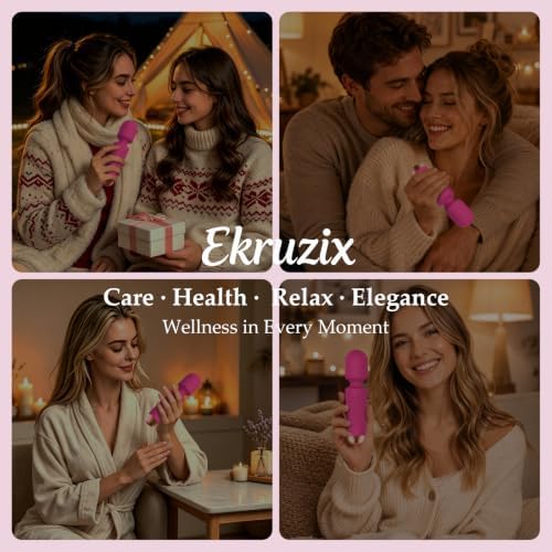 Upgraded Cordless Rechargeable Mini Handheld Massager, 20 Modes 8 Speeds, Premium Silicone, Rose Color, On-the-Go Stress Away & Full Body Muscle Relaxation - Image 7