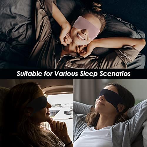 FRESHME Ear Hanging Sleep Mask - Side Sleeper Comfy Blindfold for Sleeping With Elastic Strap, Blockout Brown Eye Shade, Lightweight Breathable Cover for Nap, Travel, Yoga - Image 6