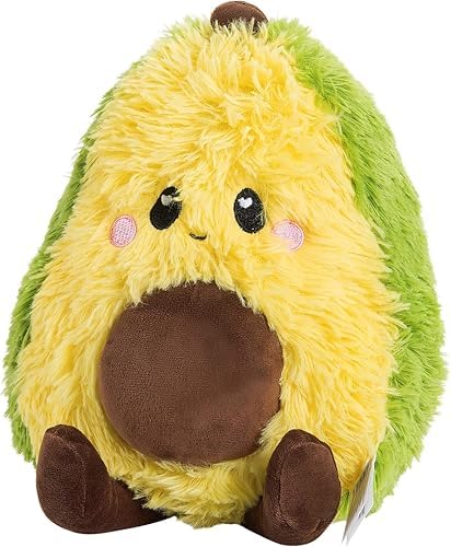 Happy Fuel Avocado Microwavable Unscented 1.5lbs Heating Pad For Women And Kids- Cute Soft Cozy Pillow Plush Heatable Warm Stuffed Animals- Kawaii Hot & Cold Plushie Food Toy - Avocado Gifts For Girls by HappyFuel