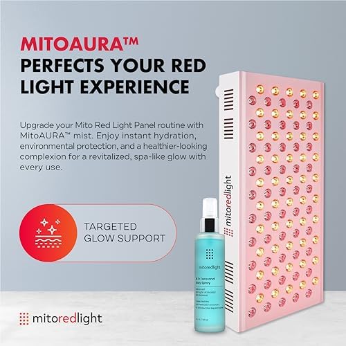 Mito Red Light – MitoMID 2.0 Red Light Panel – Red Light Therapy for Face and Neck – Red Light & Near Infrared Red Light Therapy – At-Home Red Light Therapy for Body - Image 5