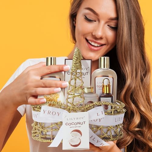 Spa Gifts, Bath Set, Birthday Gift - Coconut Spa Gift Baskets for Women - Image 2