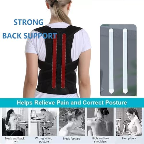 Posture Corrector for Women and Men, Upgraded Full Back Brace Support, Adjustable Shoulder Straightener for Improving Back Posture L(35"-40") - Image 4