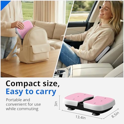 RYGEO Mini Foot Massager Classic, Leg Waist Workout Vibrating Plate High-Frequency Vibrating Massager, Buttocks Muscle Stiffness Relief, Fast Relief from Neuropathy, Improves Blood Circulation - Image 4