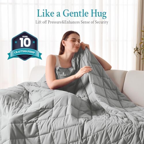 Topblan Cooling Weighted Blanket for Adults, 12 lbs 48 x 72 Twin Size Bed - Image 3