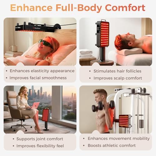 BestQool Red Light Therapy Panel with Stand, FSA-HSA 6 Wavelengths, 140W - Image 5
