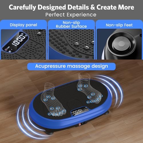 HVX Vibration Plate Exercise Machine 450 lbs Capacity Lymphatic Drainage - Image 3