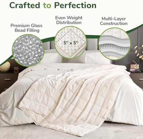Sivio Weighted Blanket for Adults, Queen Size, 20 lb 60 x 80 inch - Image 5