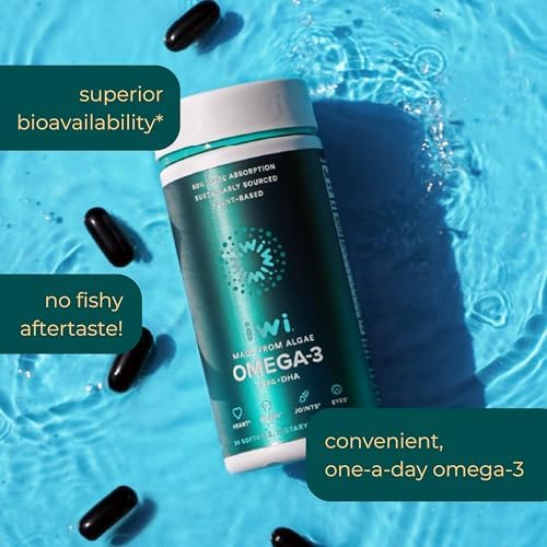 Iwi Omega-3, 60 Softgels (60 Servings), Vegan Plant-Based Algae Omega 3 with EPA + DHA, Whole-Body Support Dietary Supplement, Krill & Fish Oil Alternative, No Fishy Aftertaste - Image 3