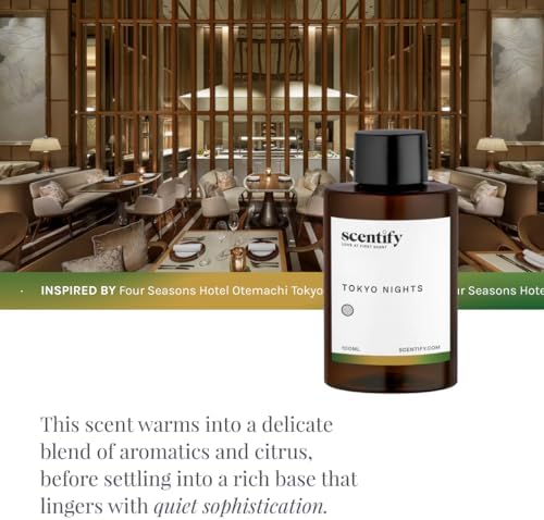 Scentify Tokyo Nights Aroma Oil Refill for Diffusers – Bergamot, Grapefruit & Sandalwood, Amber Woods – Luxury Aromatherapy Fragrance – 100ml / 3.38oz - Image 4